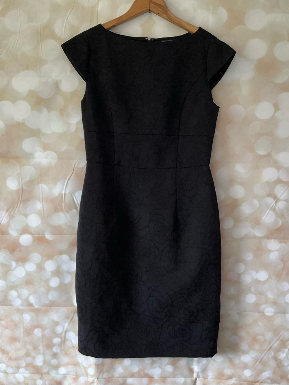 Brooks Brothers Floral Design Black Dress